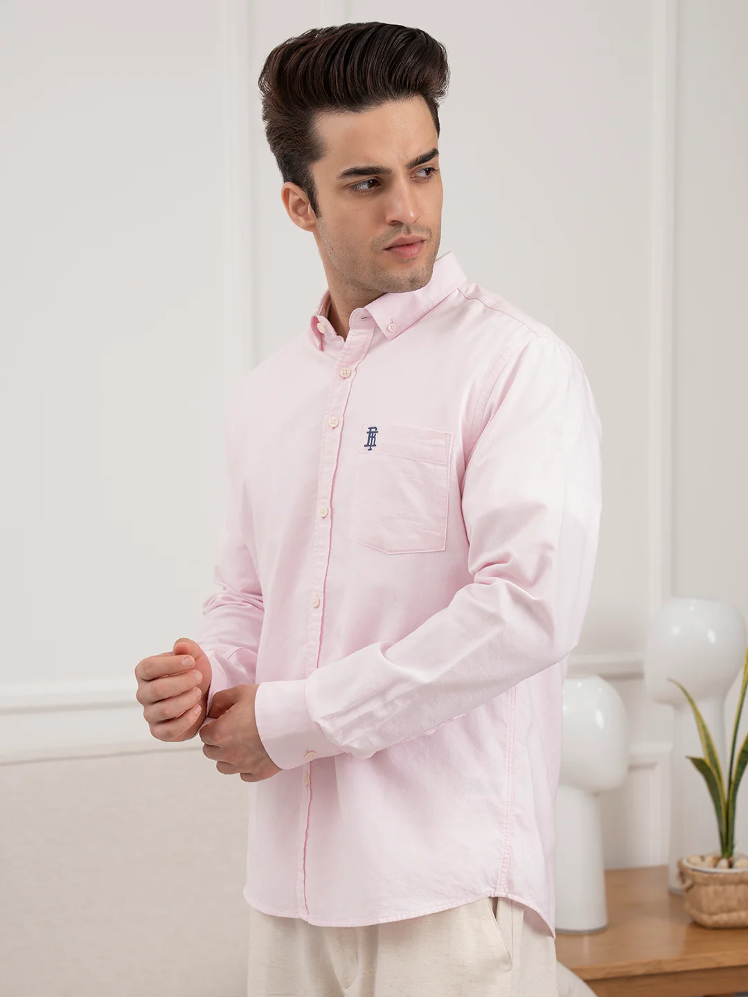 Men’s Pink Oxford Shirt | Refined Cotton Comfort - Image 4