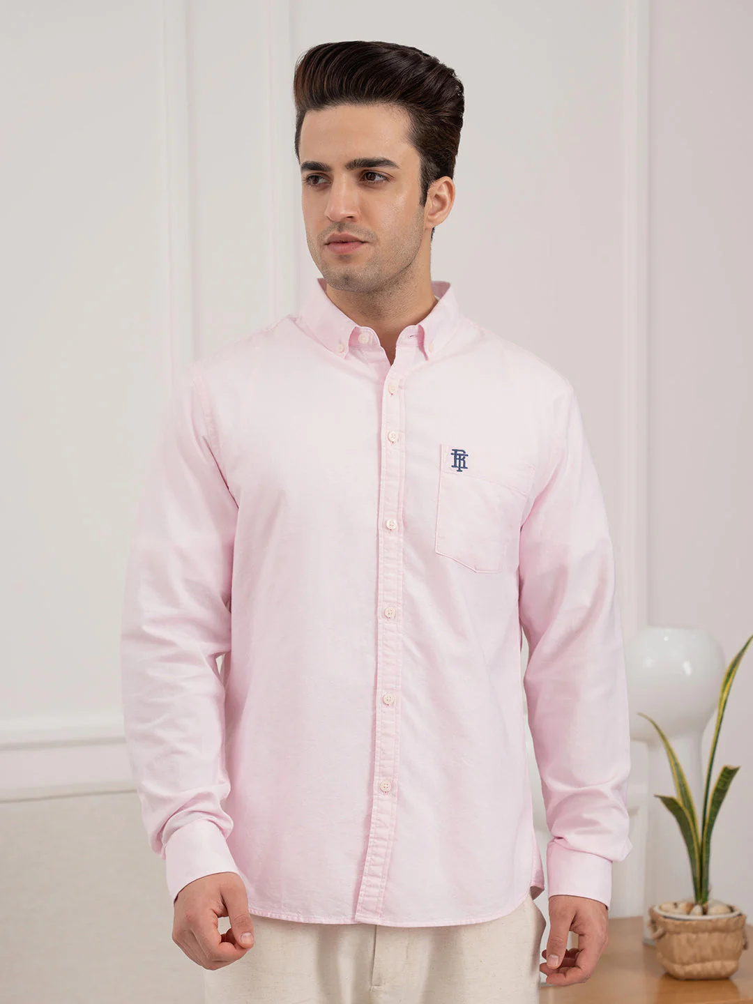 Men’s Pink Oxford Shirt | Refined Cotton Comfort - Image 7