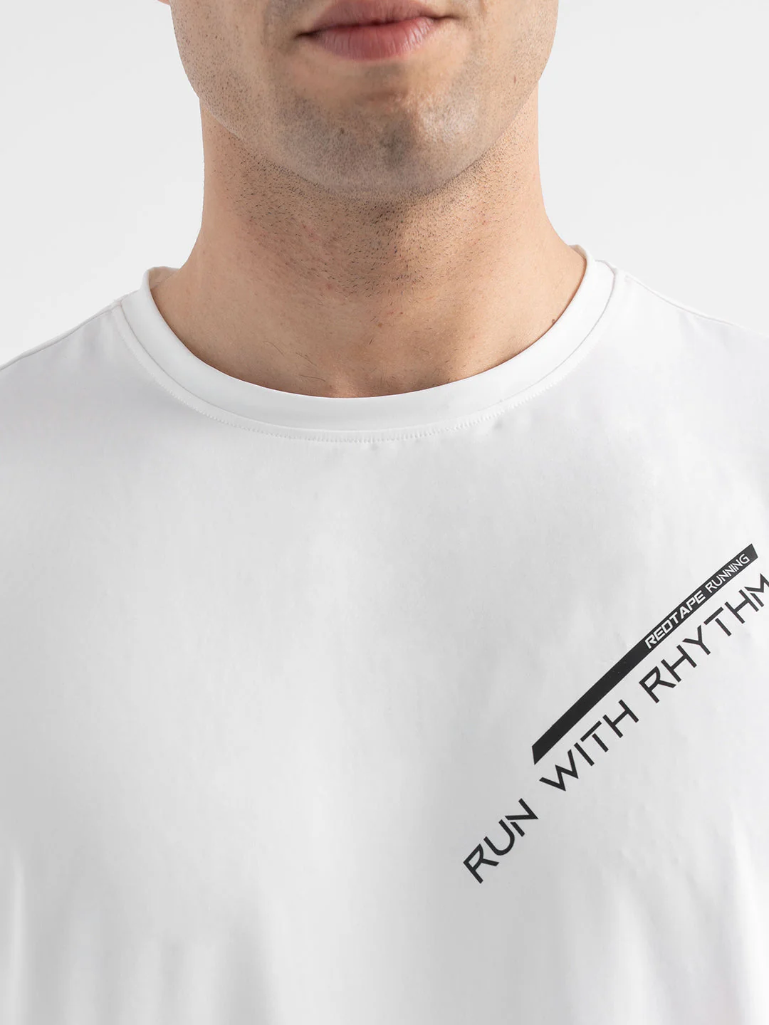 Men’s White Activewear Graphic T-Shirt - Image 4