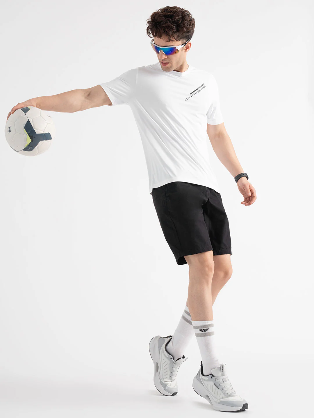 Men’s White Activewear Graphic T-Shirt - Image 5