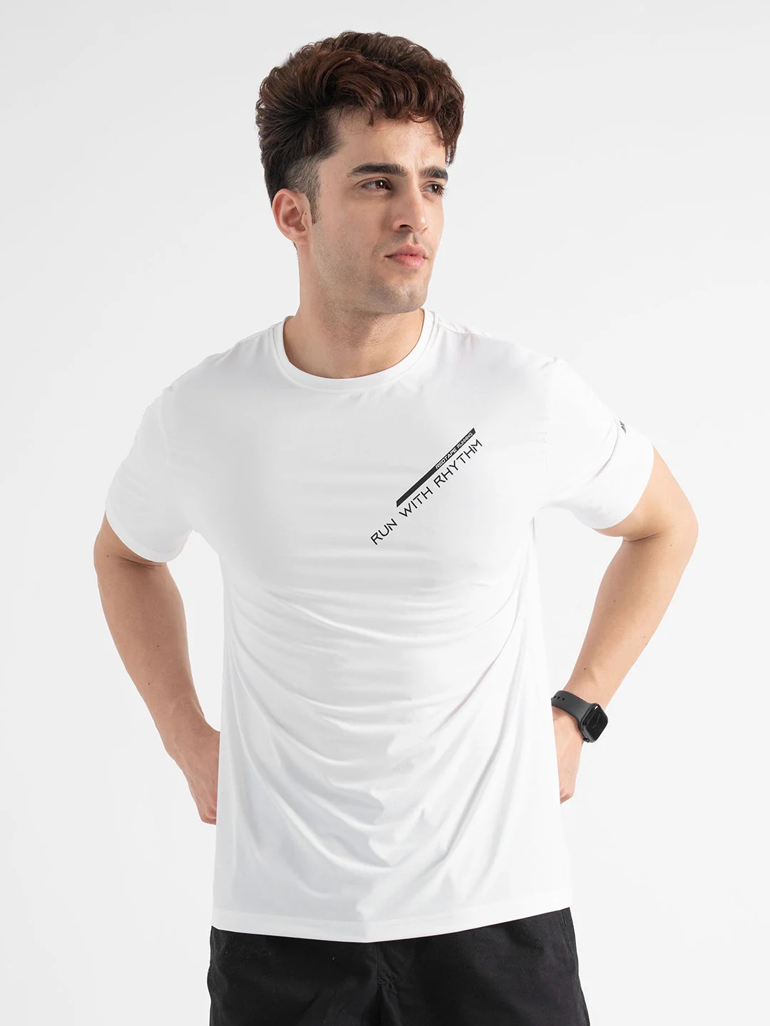 Men’s White Activewear Graphic T-Shirt - Image 6