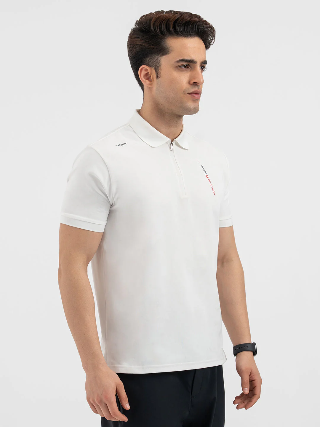 Red Tape Men’s White Athleisure Polo T-Shirt - Image 6