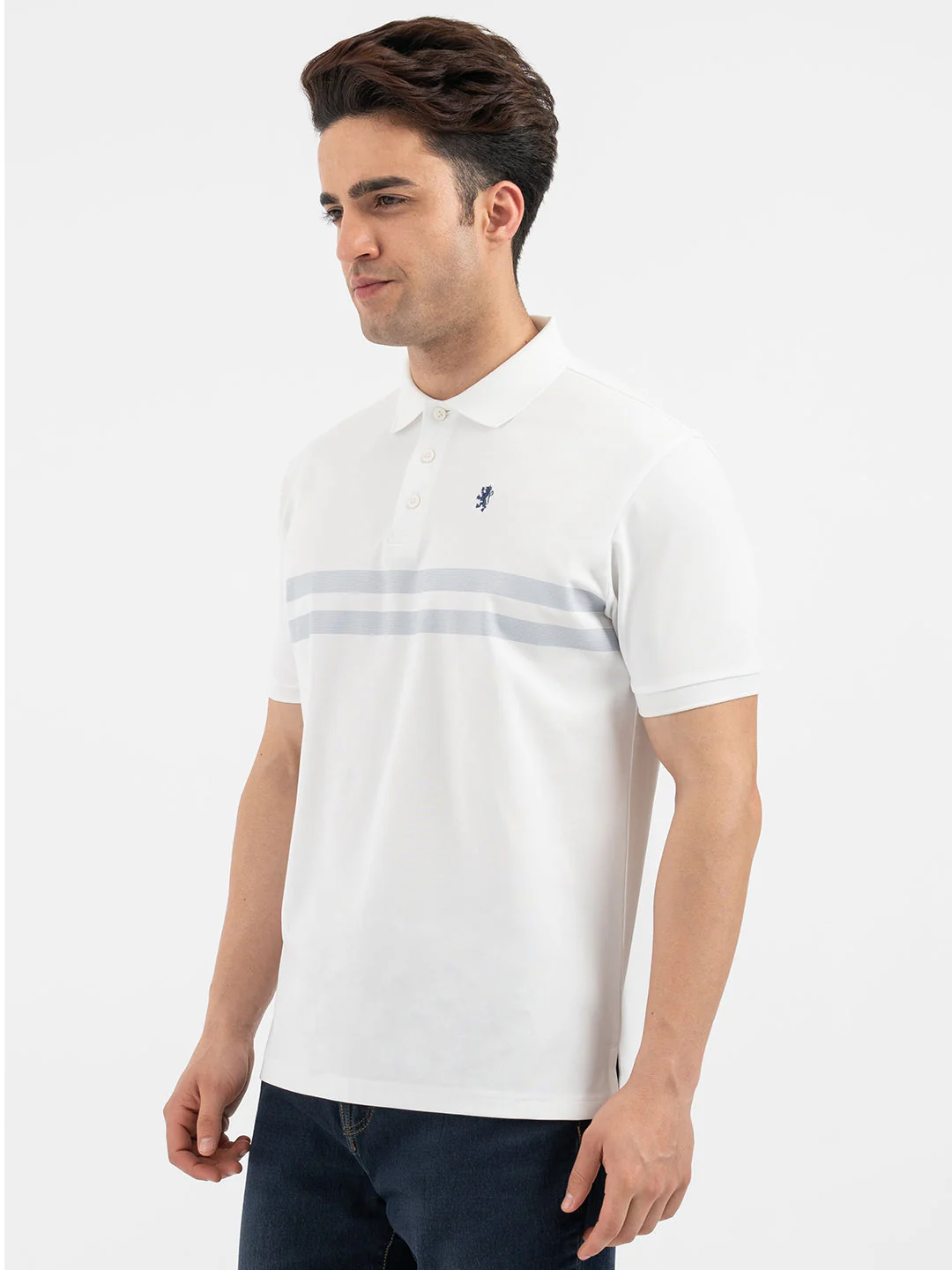 Red Tape Men’s White Polo T-Shirt - Image 2