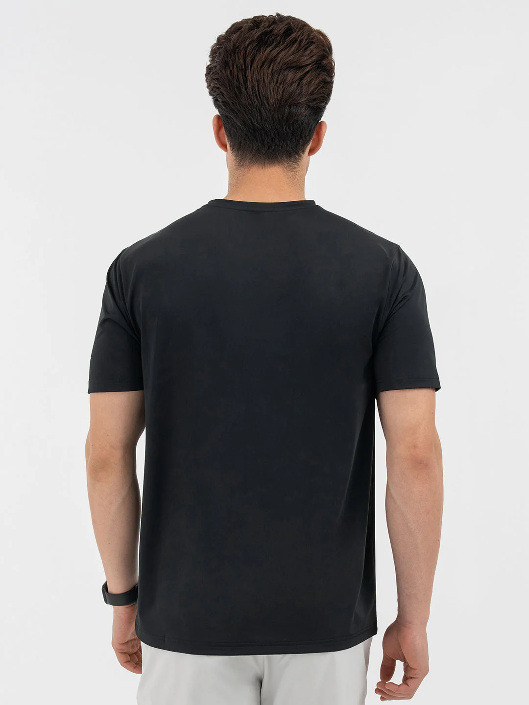 Red Tape Men’s Black Graphic Activewear T-Shirt - Image 3