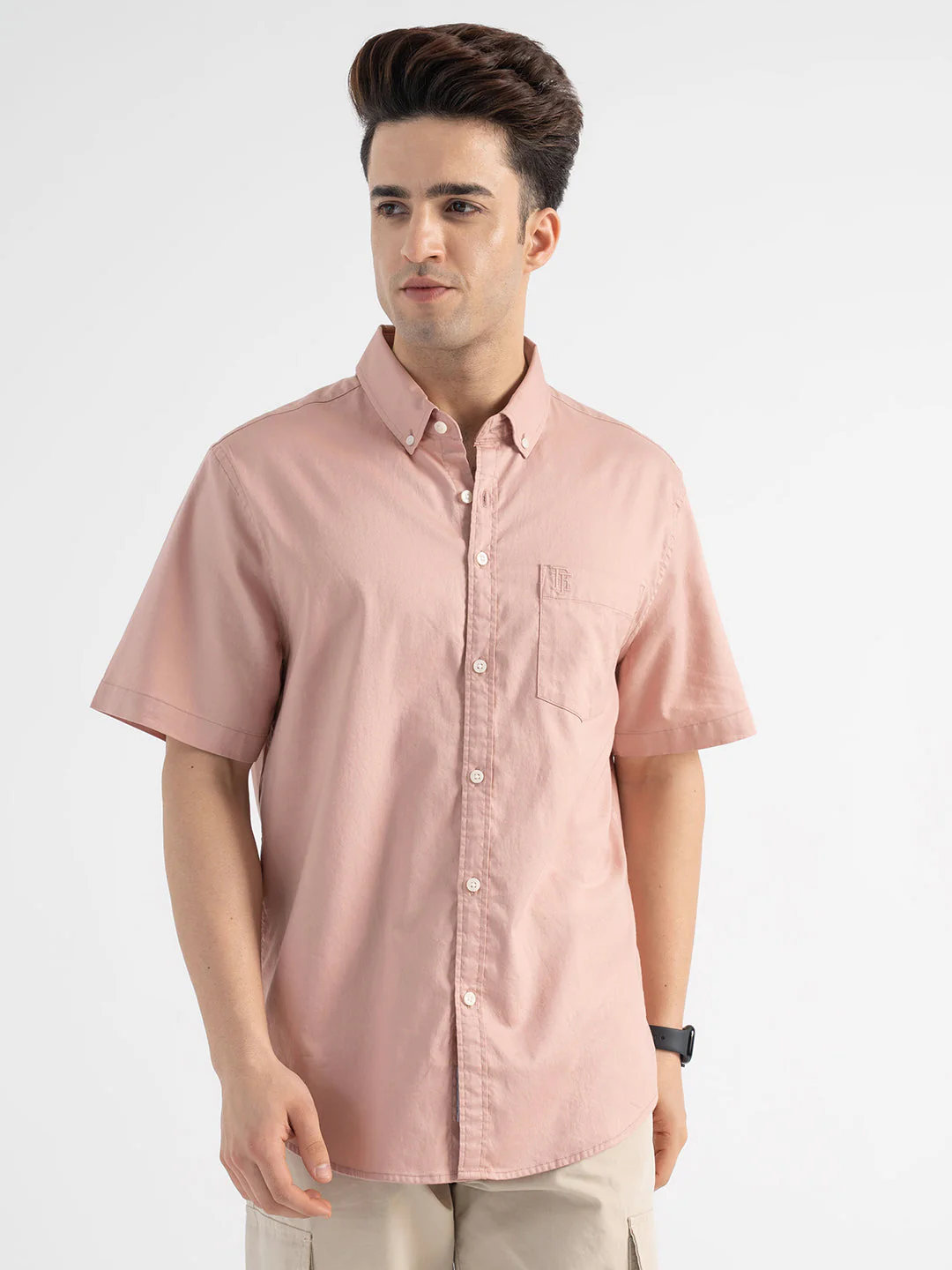 Men’s Casual Dusky Pink Shirt