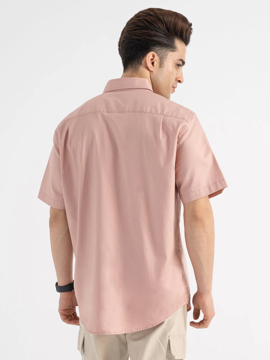 Men’s Casual Dusky Pink Shirt - Image 3