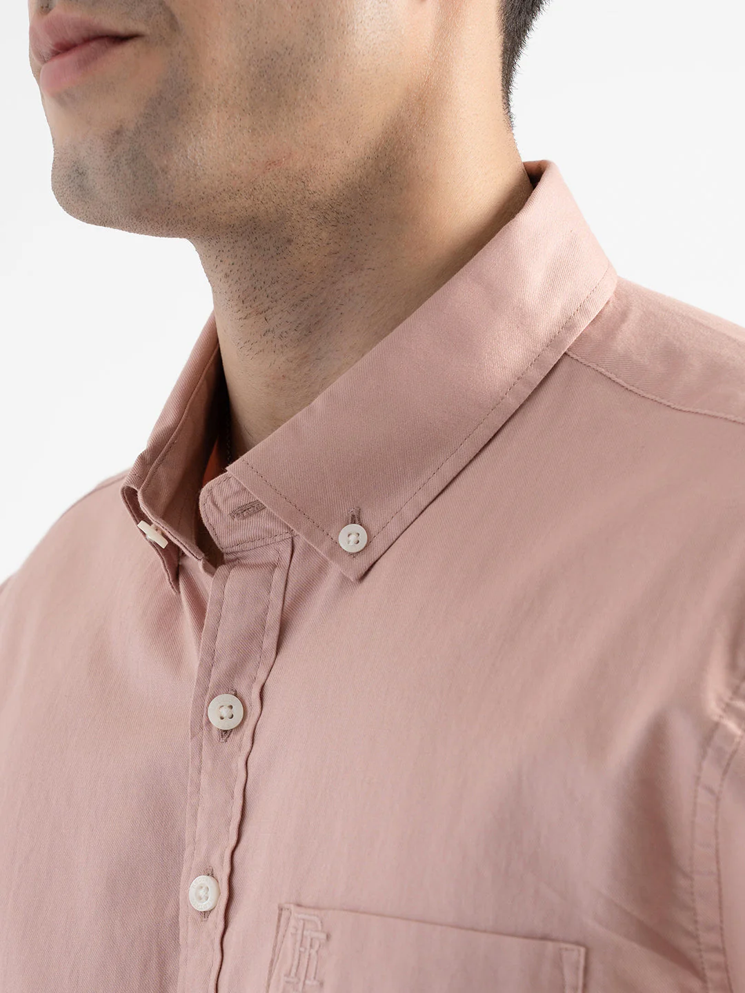 Men’s Casual Dusky Pink Shirt - Image 4
