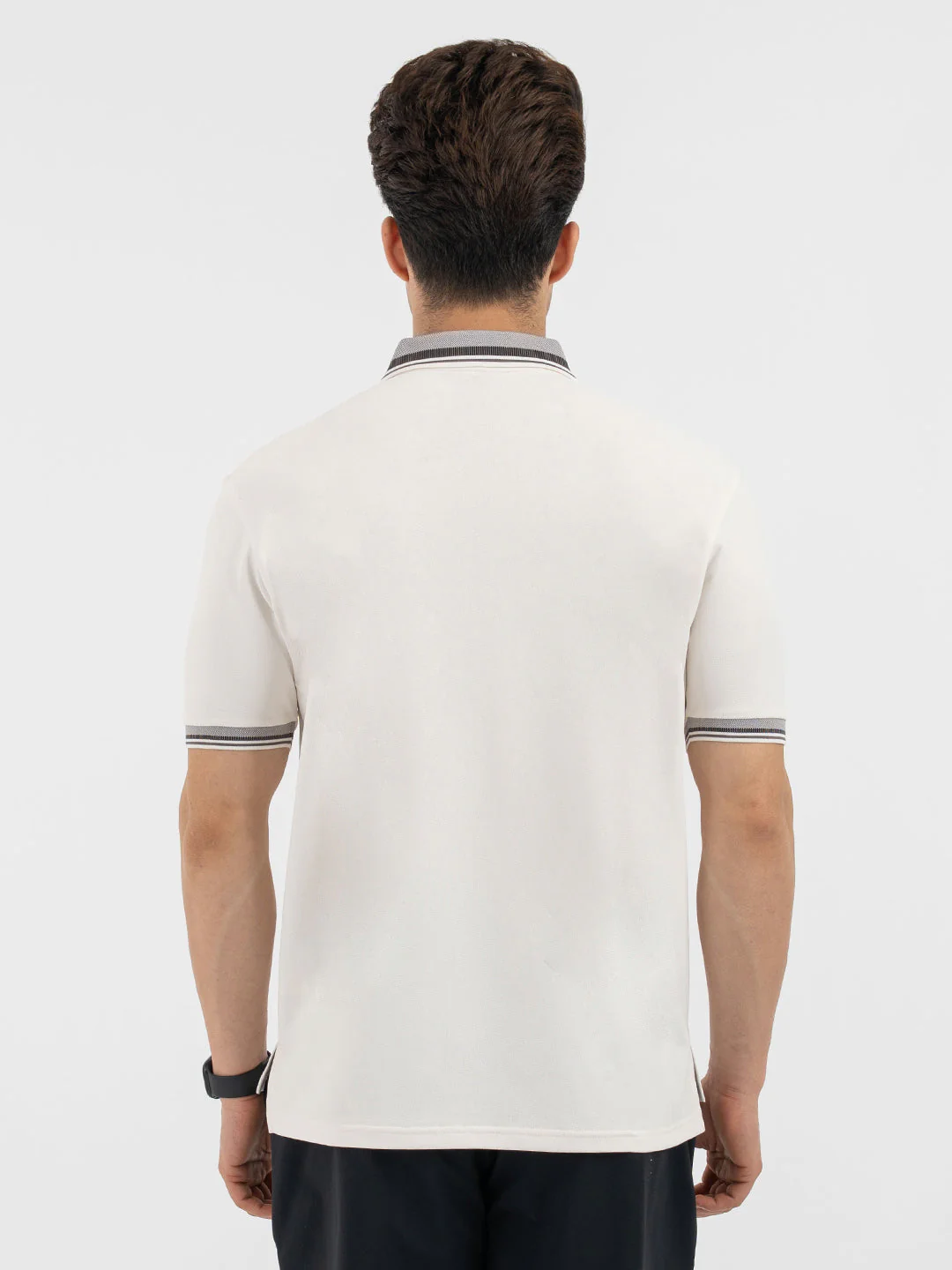 Red Tape Men’s Cream Polo T-Shirt - Image 3