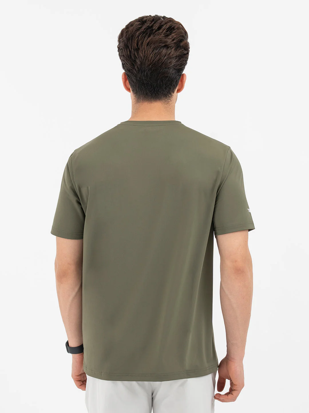 Red Tape Men’s Dark Olive Graphic Activewear T-Shirt - Image 3