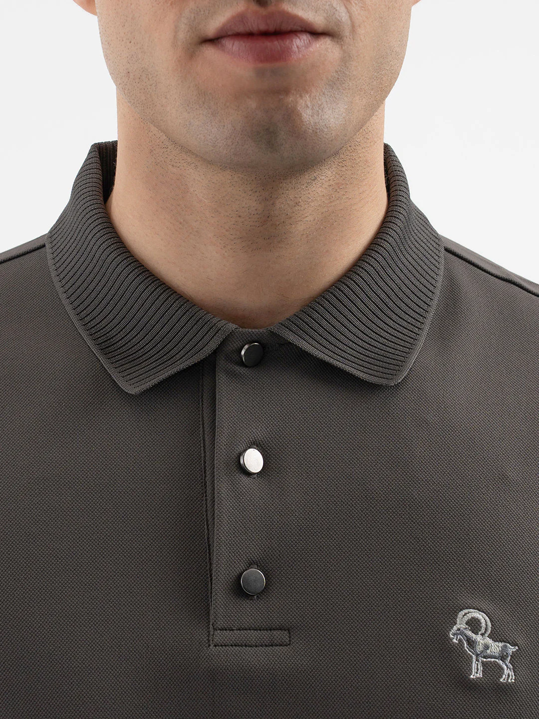 Red Tape Men’s Dark Olive Solid Polo T-Shirt - Image 4