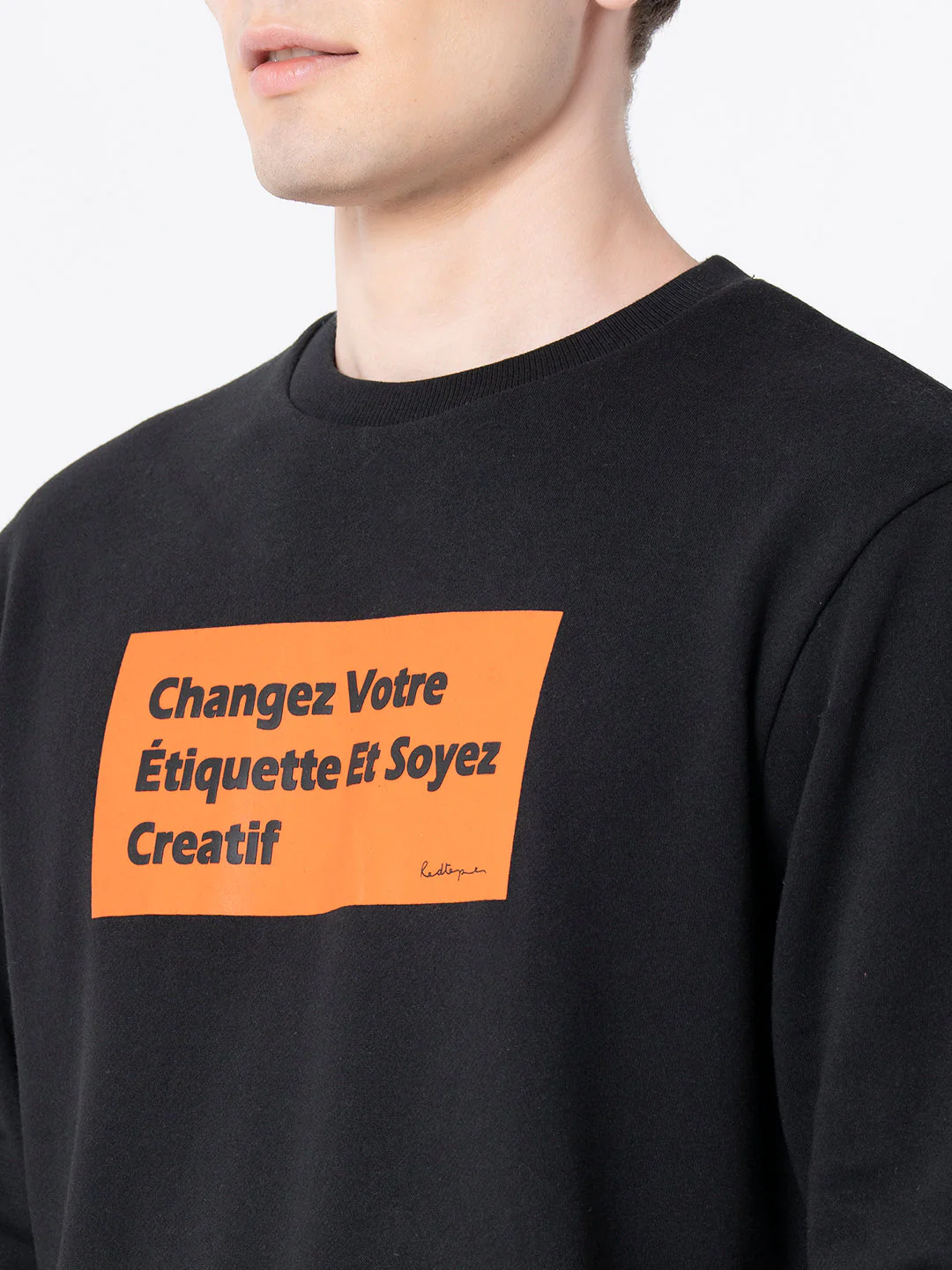 Men's Black Graphic Print Sweatshirt - Image 4