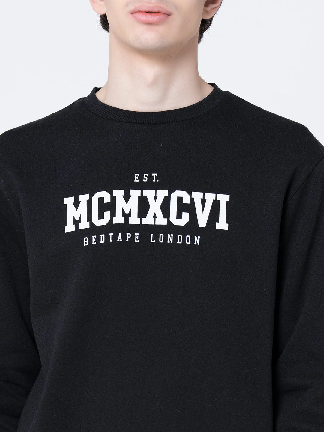Men's Black Printed Sweatshirt - Image 4