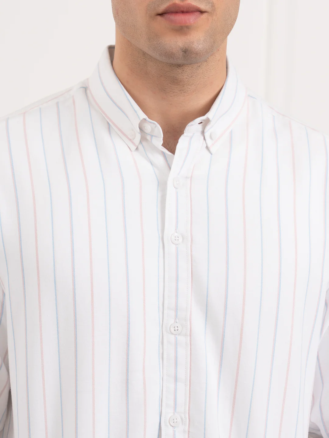Men’s Cotton Oxford Stripe Shirt for Smart Casual Style - Image 5