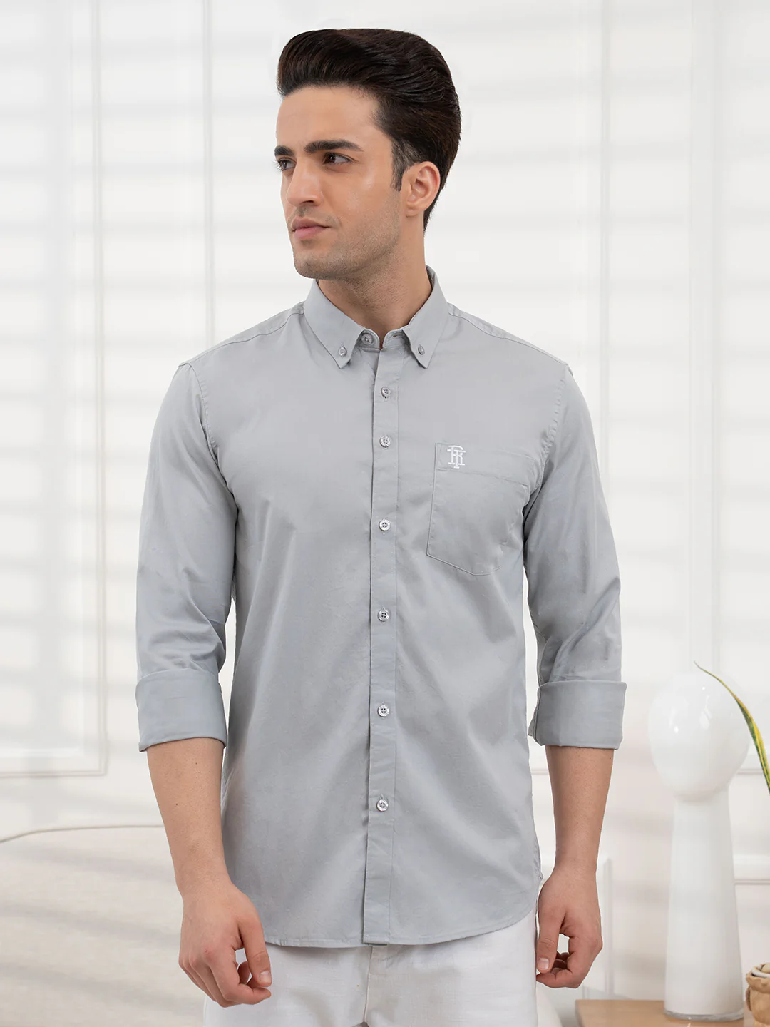 Mens Cotton Twill Shirt for Casual Comfortable Style - Image 3