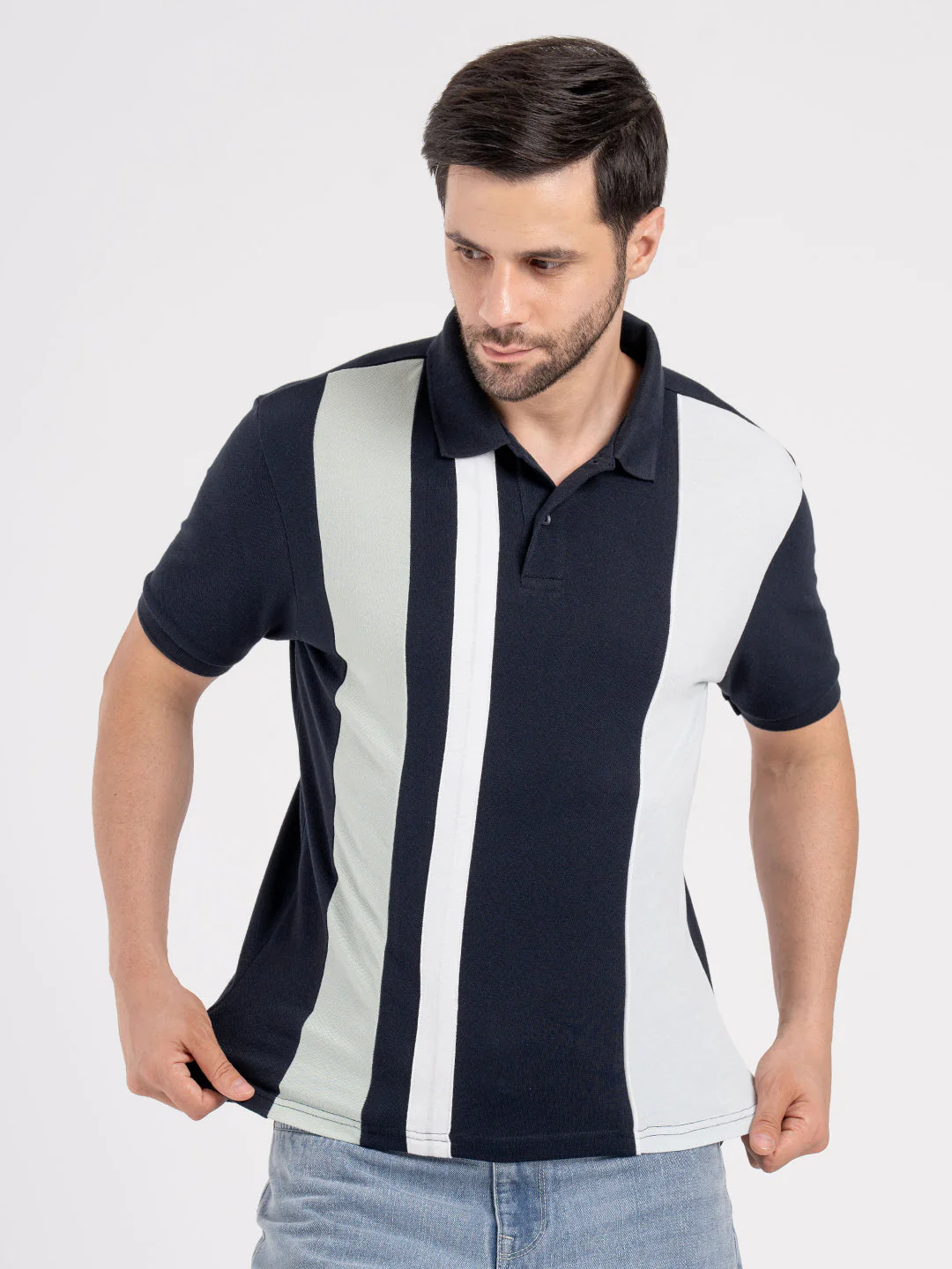 Mens Cut & Sew Polo T-Shirt