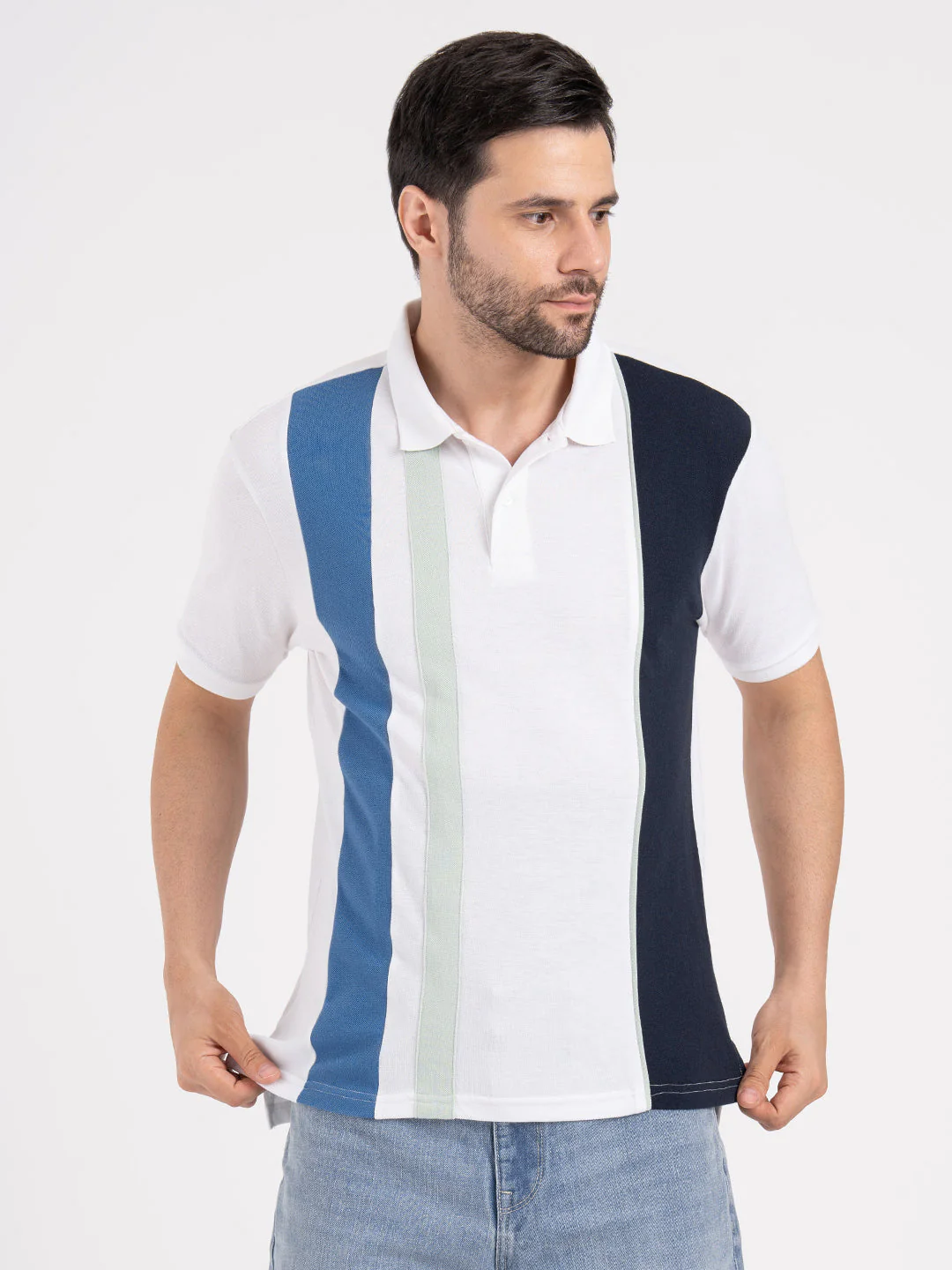 Mens Cut & Sew Polo T-Shirt