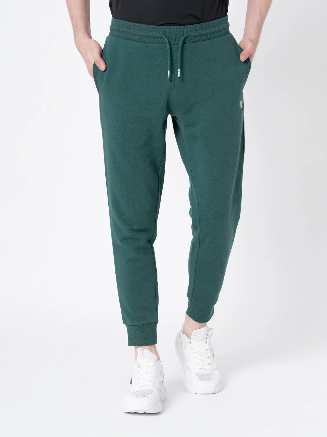 Men's Dark Green Solid Jogger
