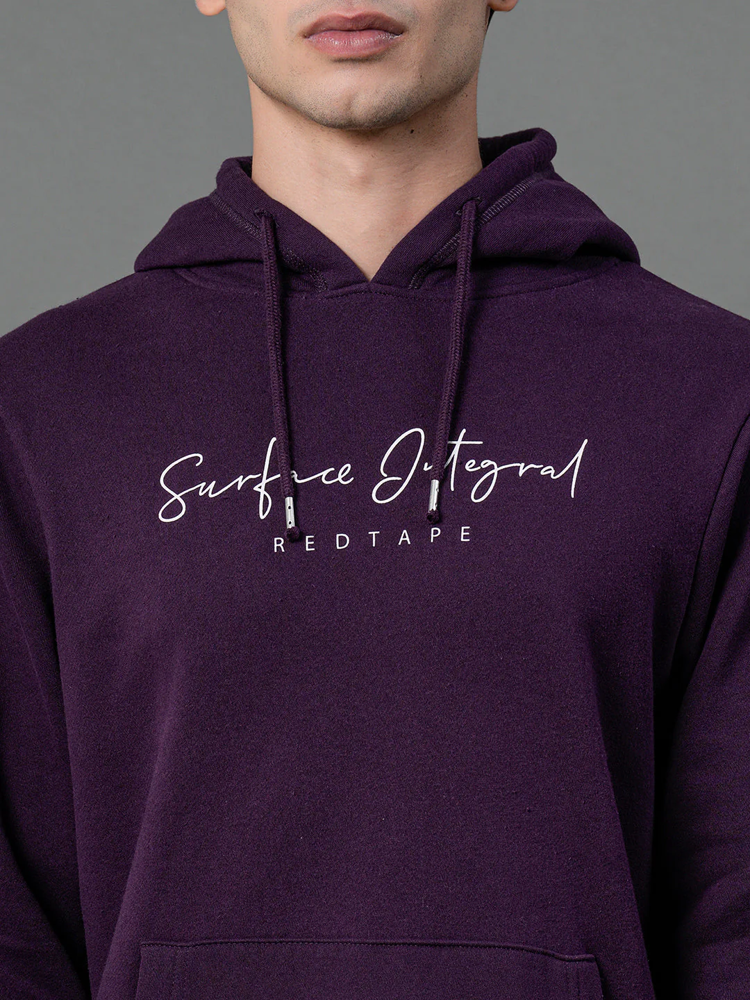 Men's Dark Purple Graphic Print Hoodie - Image 4