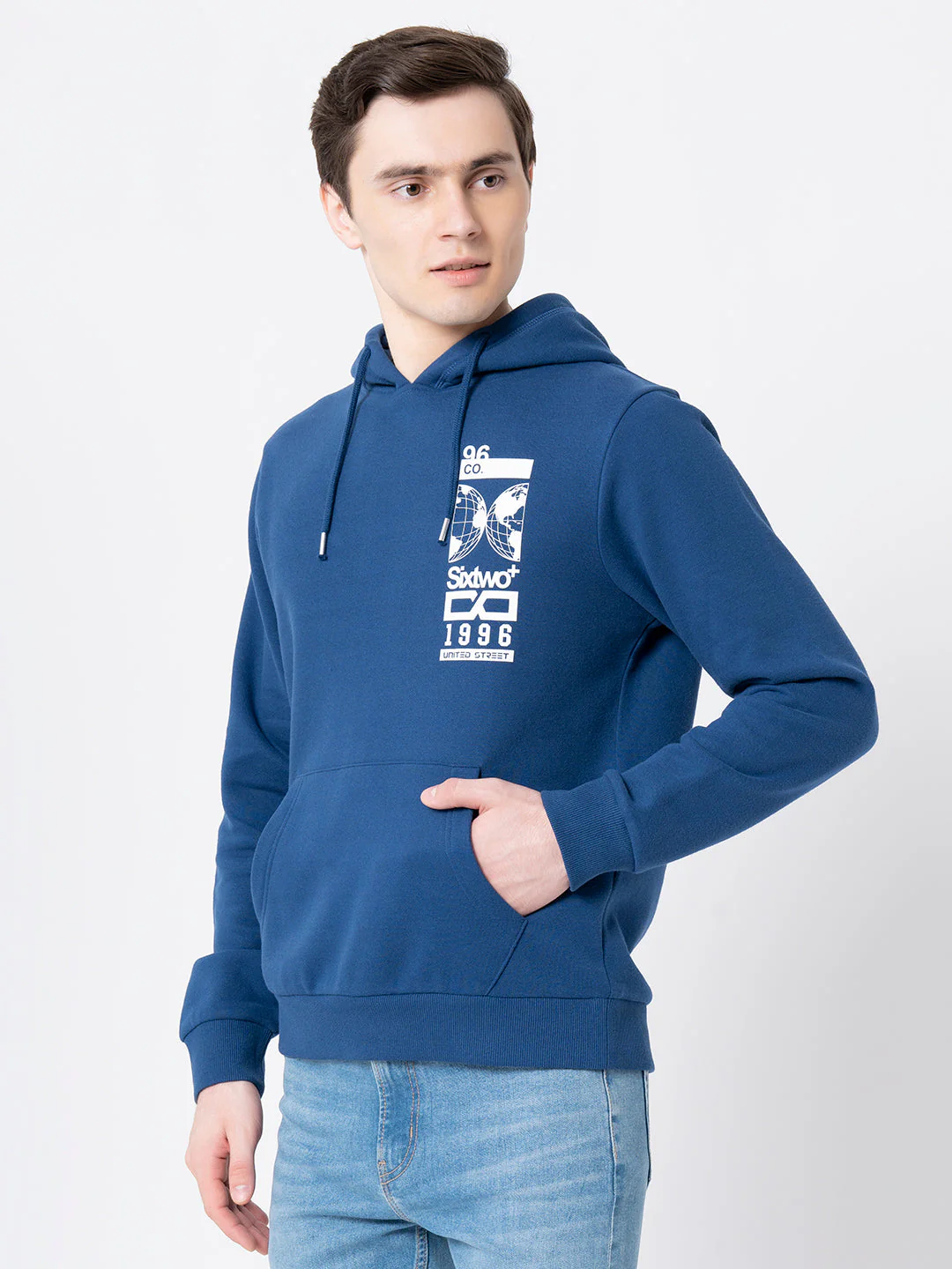 Men's Deep Blue Hoodie - Image 2