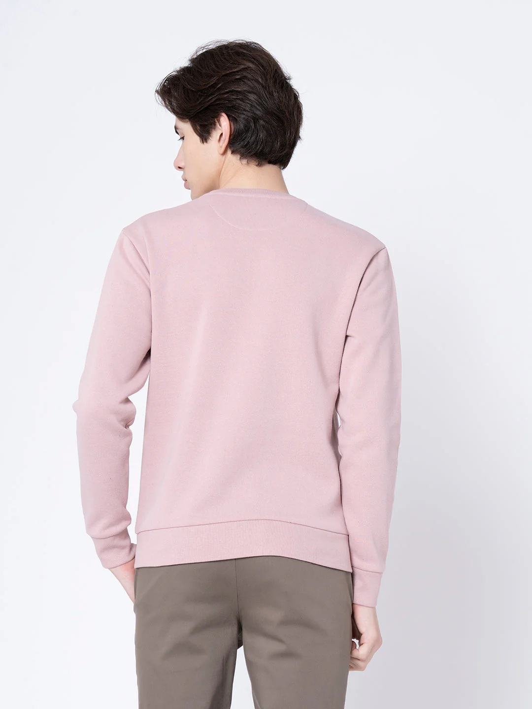 Men's Dusky Pink Printed Sweatshirt - Image 3