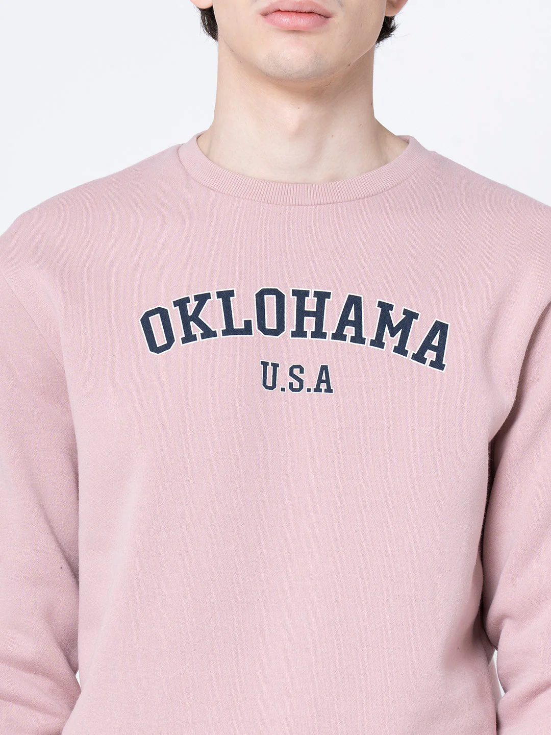 Men's Dusky Pink Printed Sweatshirt - Image 4