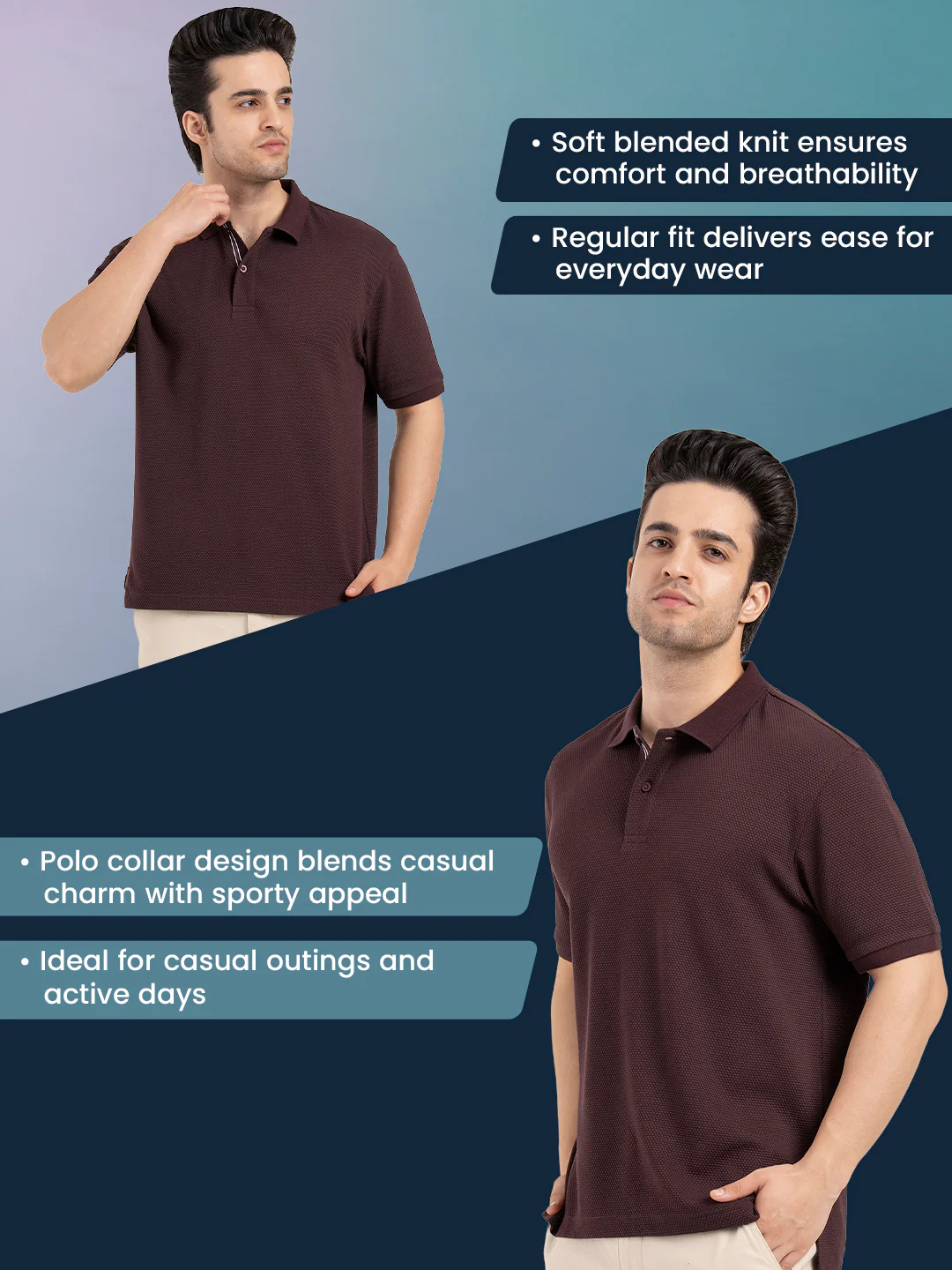 Men’s Football Structure Polo T-Shirt - Image 2