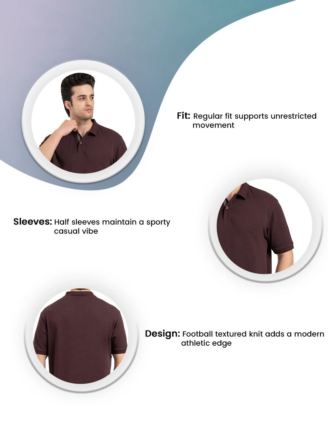 Men’s Football Structure Polo T-Shirt - Image 3