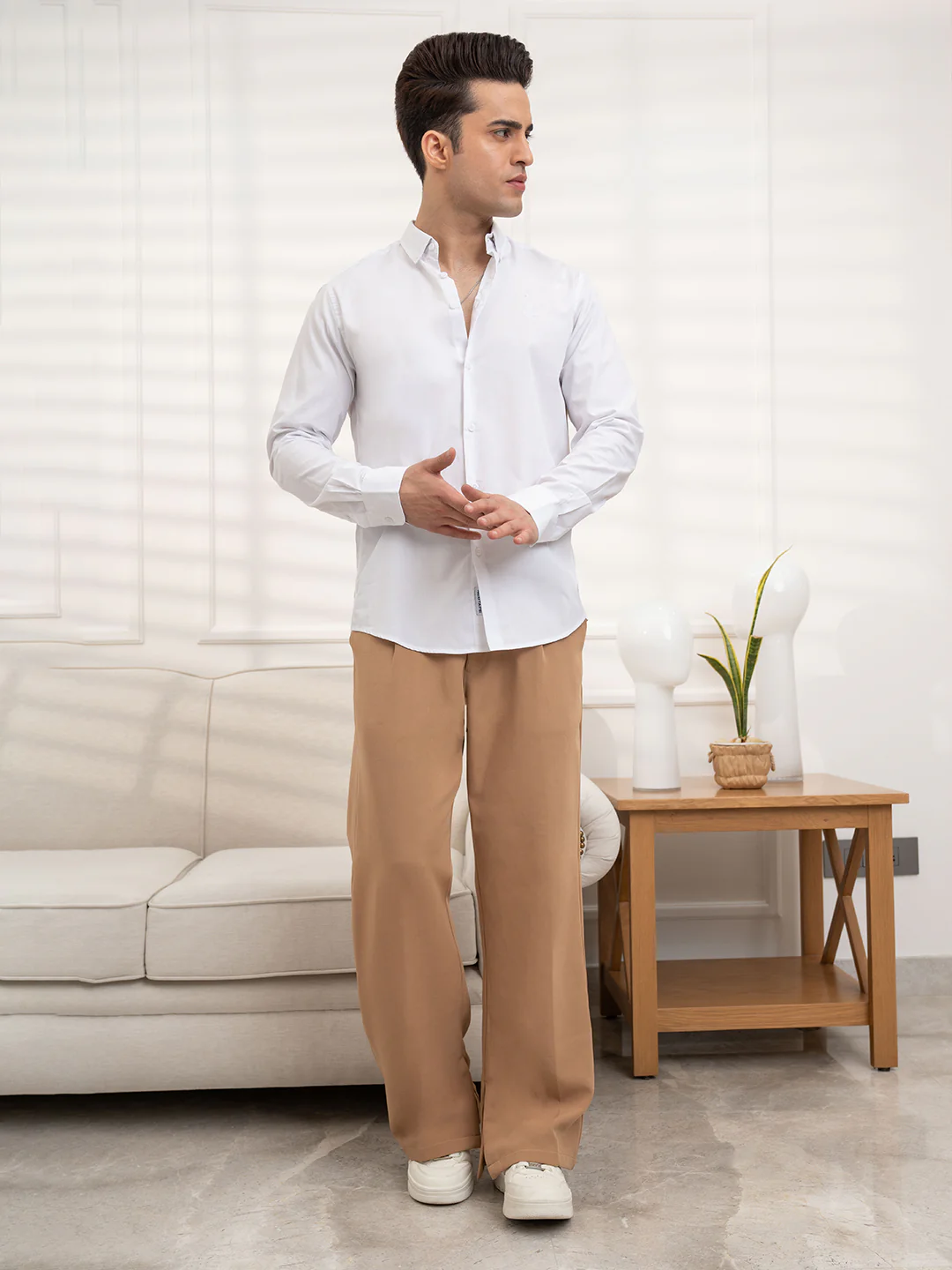 Mens Full Sleeve Dobby Shirt