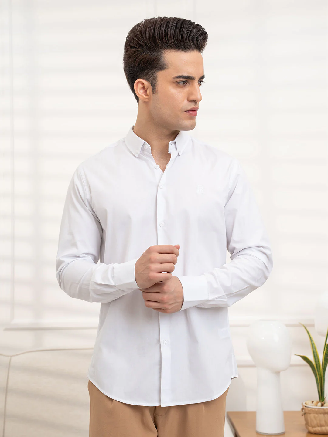 Mens Full Sleeve Dobby Shirt - Image 7