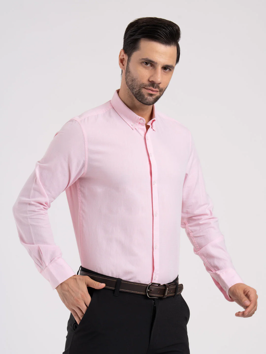 Mens Full Sleeve Dobby Shirt