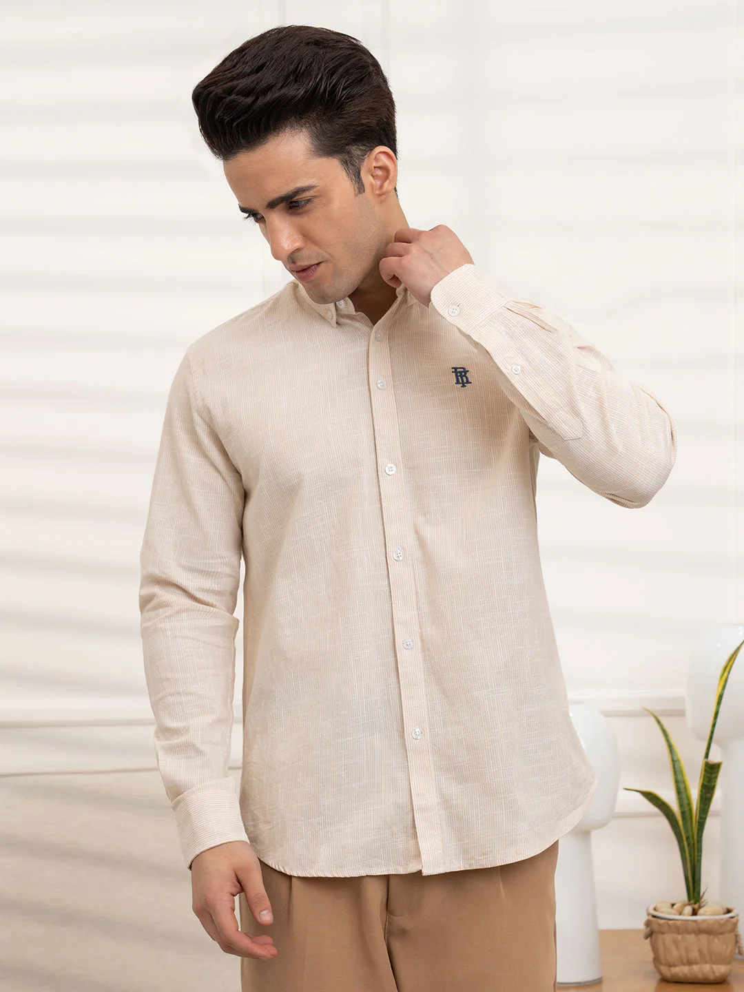 Mens Full Sleeve Stripe Shirt - Image 7