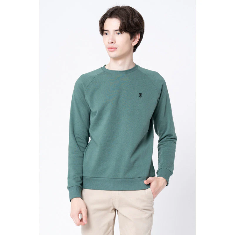 Men's Green Solid Sweatshirt