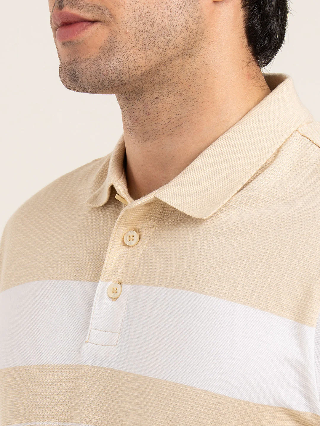 Men’s Horizontal Stripe Polo T-Shirt - Image 6