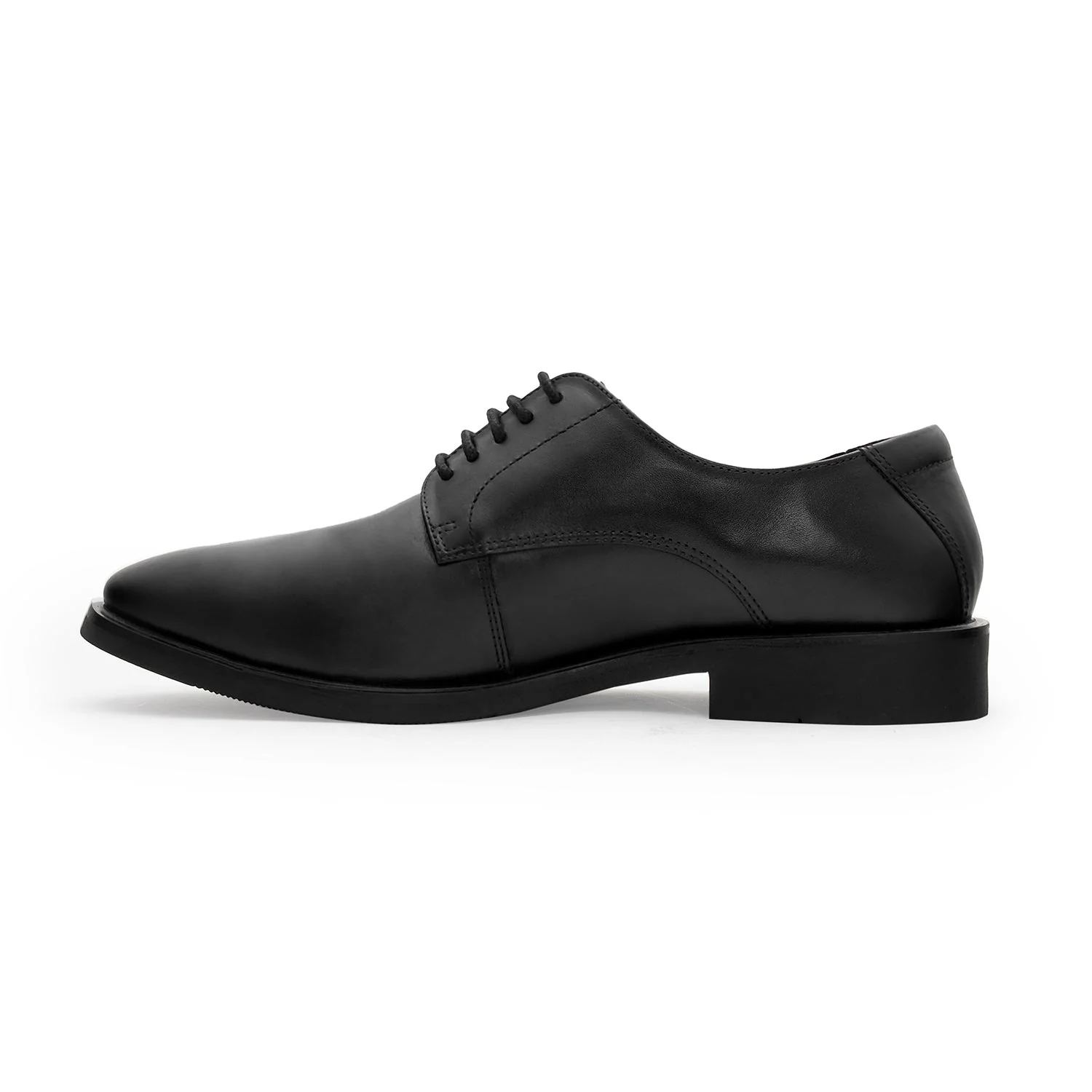 Men's Leather Black Derby Shoes for Refined Daily Formal Style - Image 3