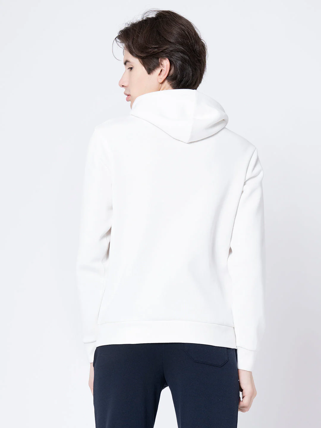 Men's Off White Hooded Sweatshirt - Image 3