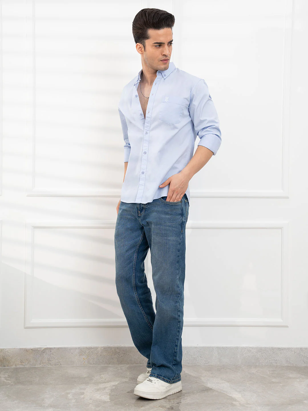 Men's Oxford Stripe Shirt for Smart Casual Style