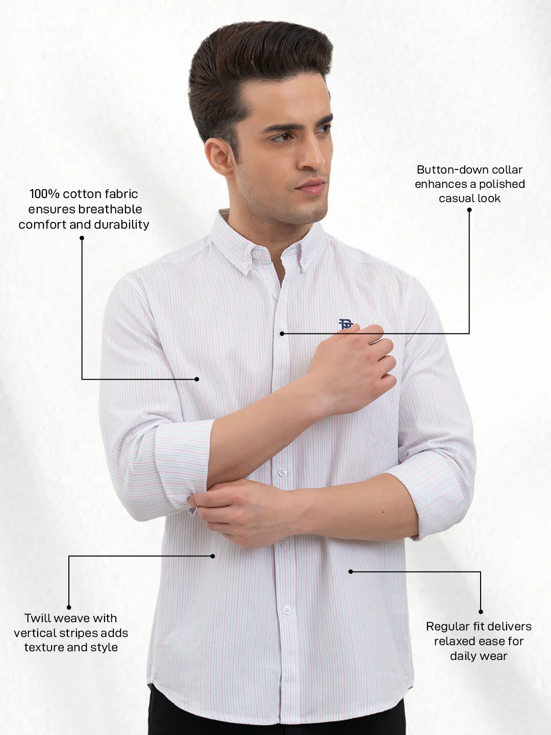 Men’s Premium Cotton Shirt for Stylish Everyday Refined Look - Image 2
