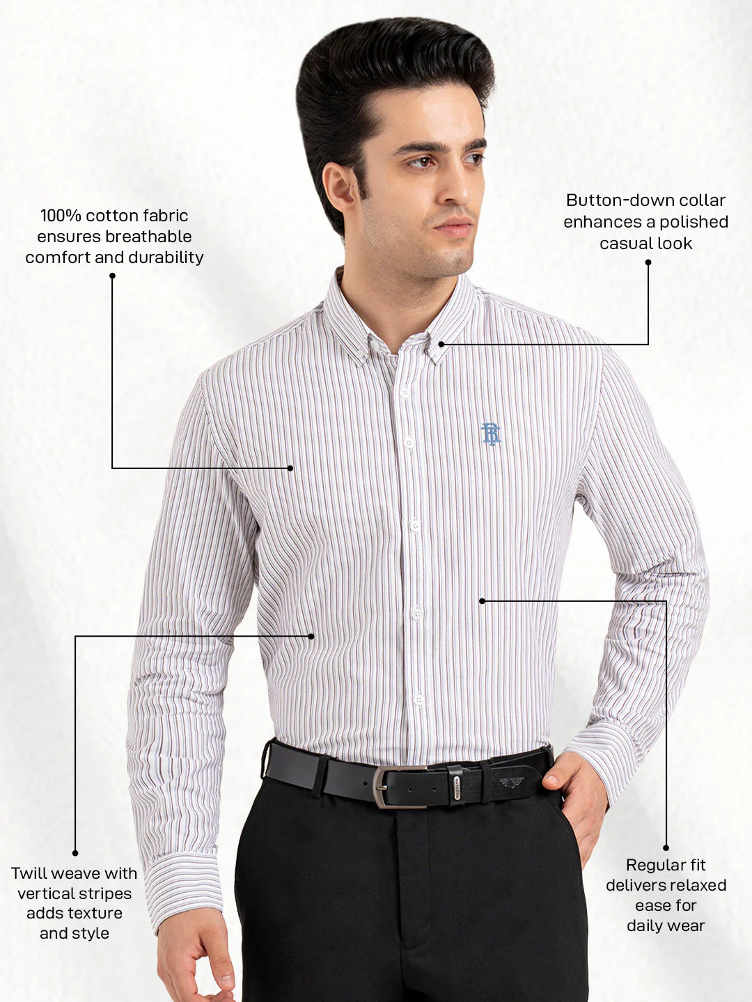 Men’s Premium Cotton Shirt for Stylish Everyday Refined Look - Image 2