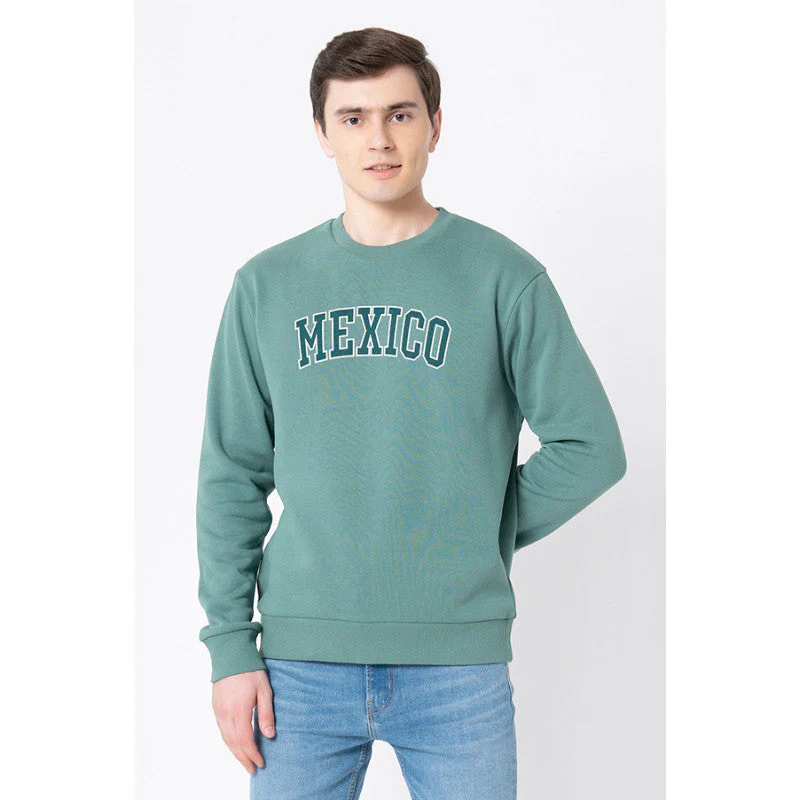 Men's Slate Green Graphic Print Sweatshirt