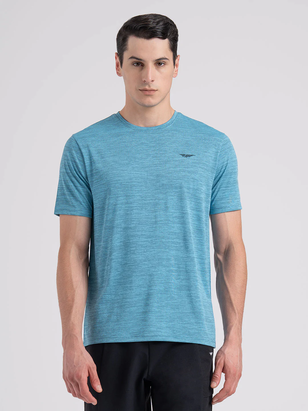 Men's Solid Round Neck Activewear T-Shirt