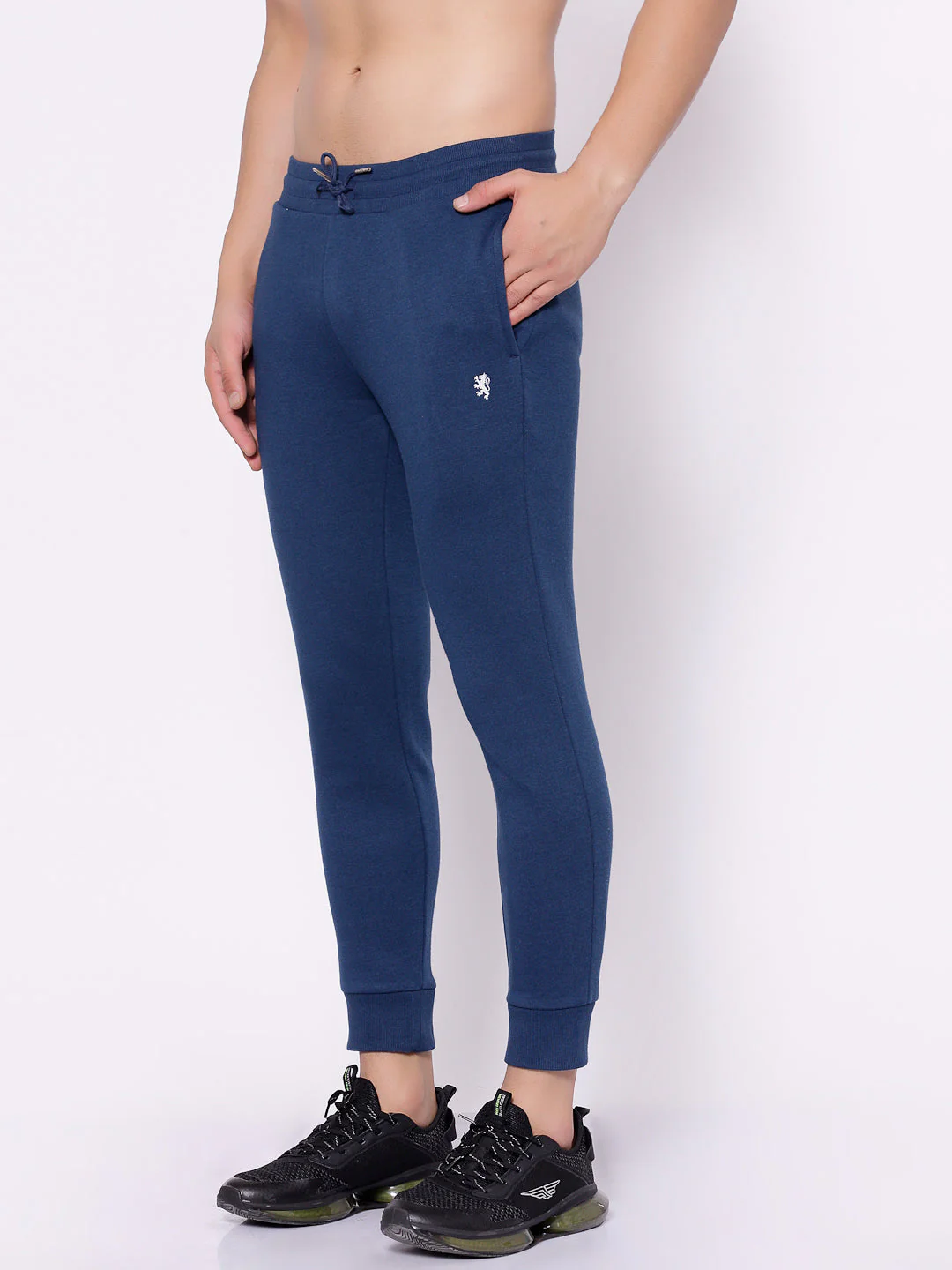 Men's Solid Teal Jogger - Image 2