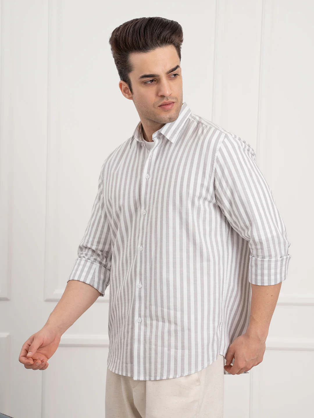 Men’s Striped Cotton Shirt for Casual Everyday Style - Image 4