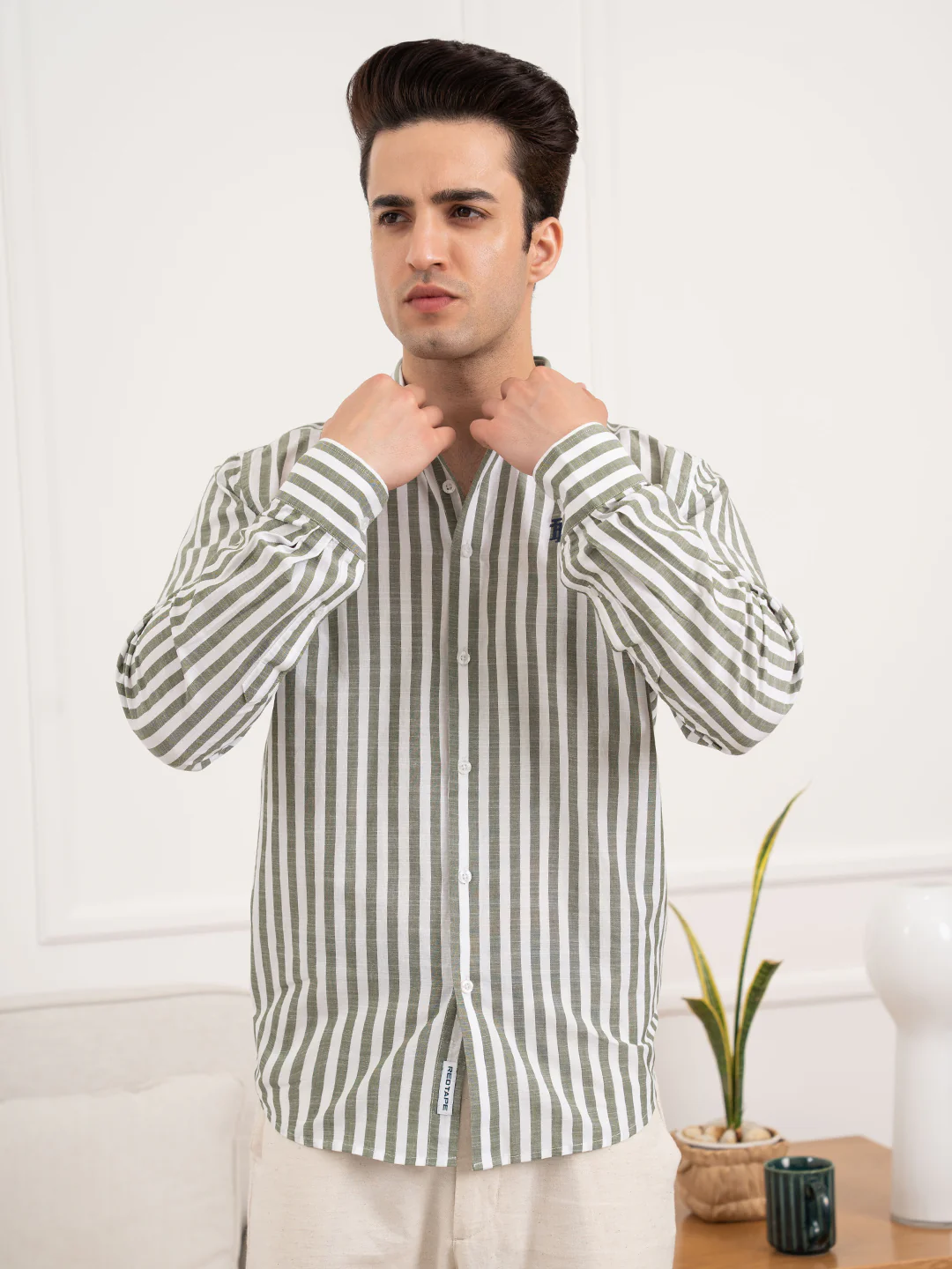 Men’s Striped Cotton Shirt for Casual Everyday Style - Image 3