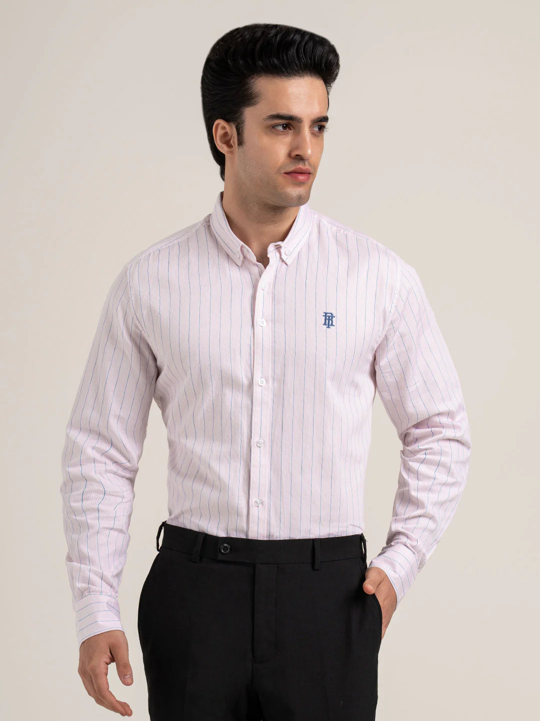 Men’s Striped Cotton Shirt for Effortless Everyday Style - Image 2