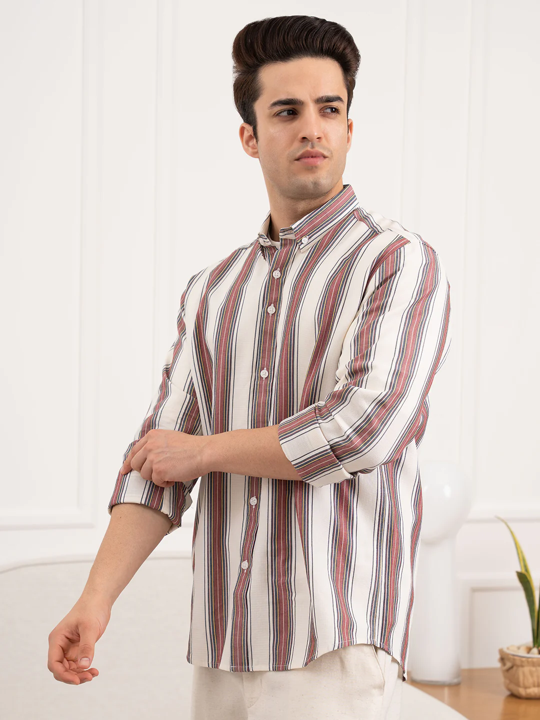 Men’s Striped Cotton Shirt for Effortless Everyday Style - Image 4