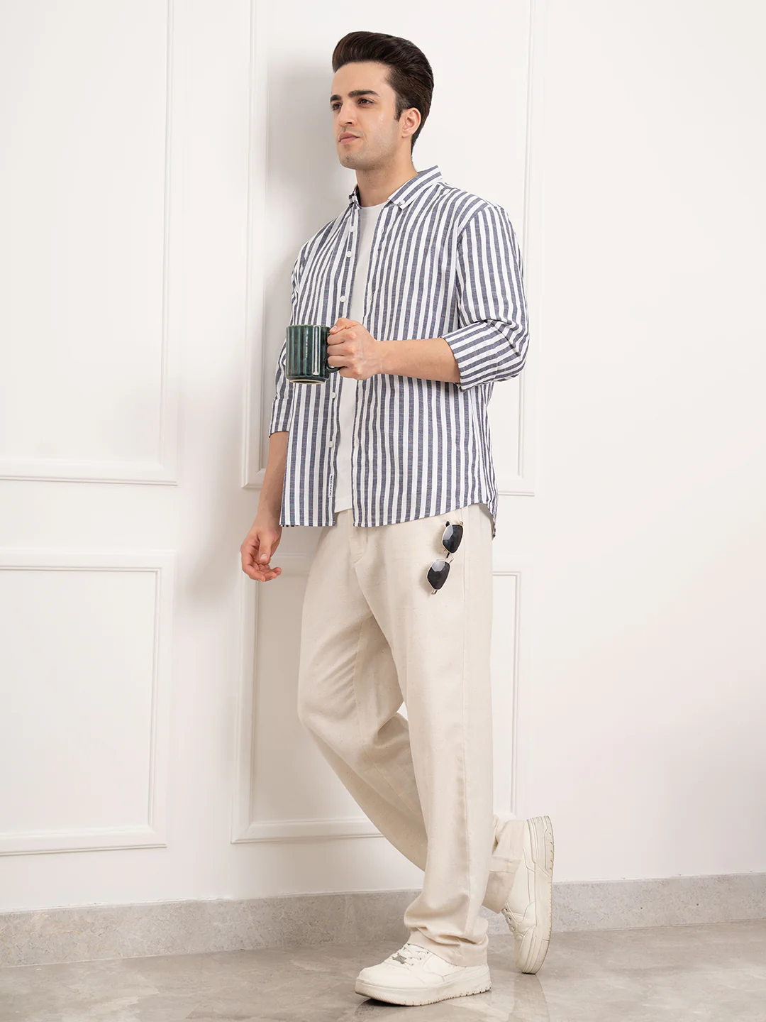 Men’s Striped Cotton Shirt for Casual Everyday Style