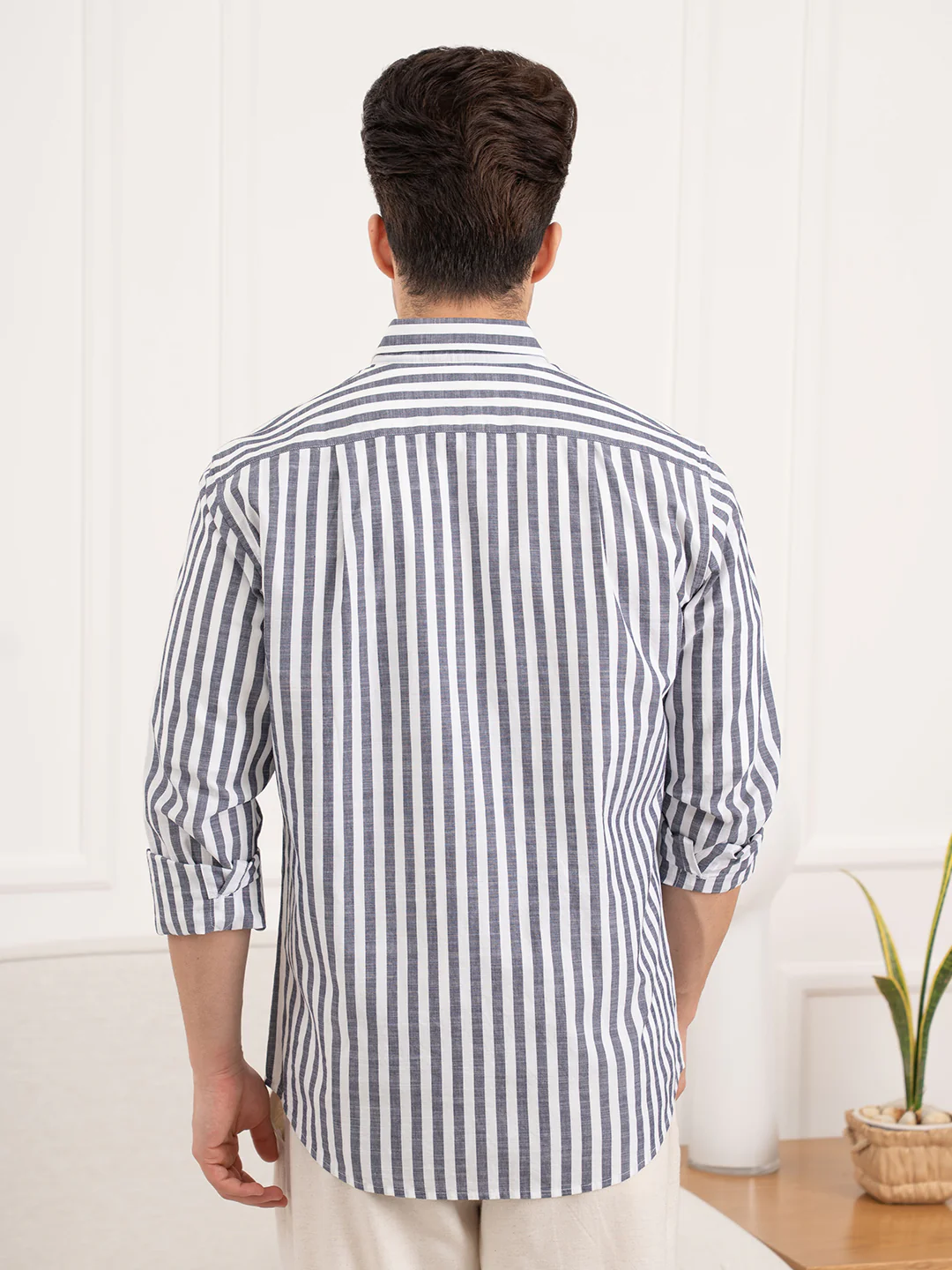 Men’s Striped Cotton Shirt for Casual Everyday Style - Image 5