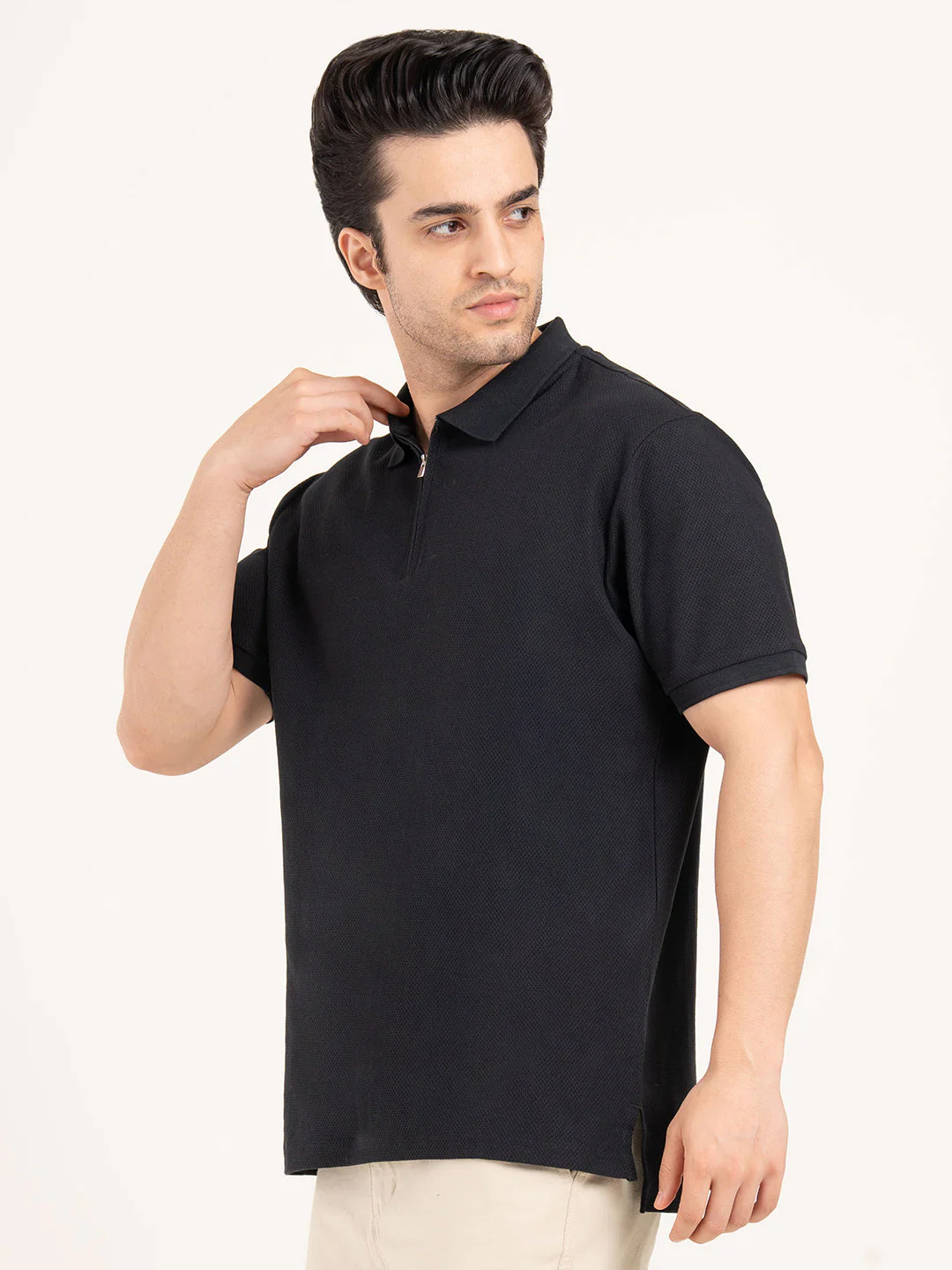 Men’s Structured Cotton Polo T-Shirt - Image 4