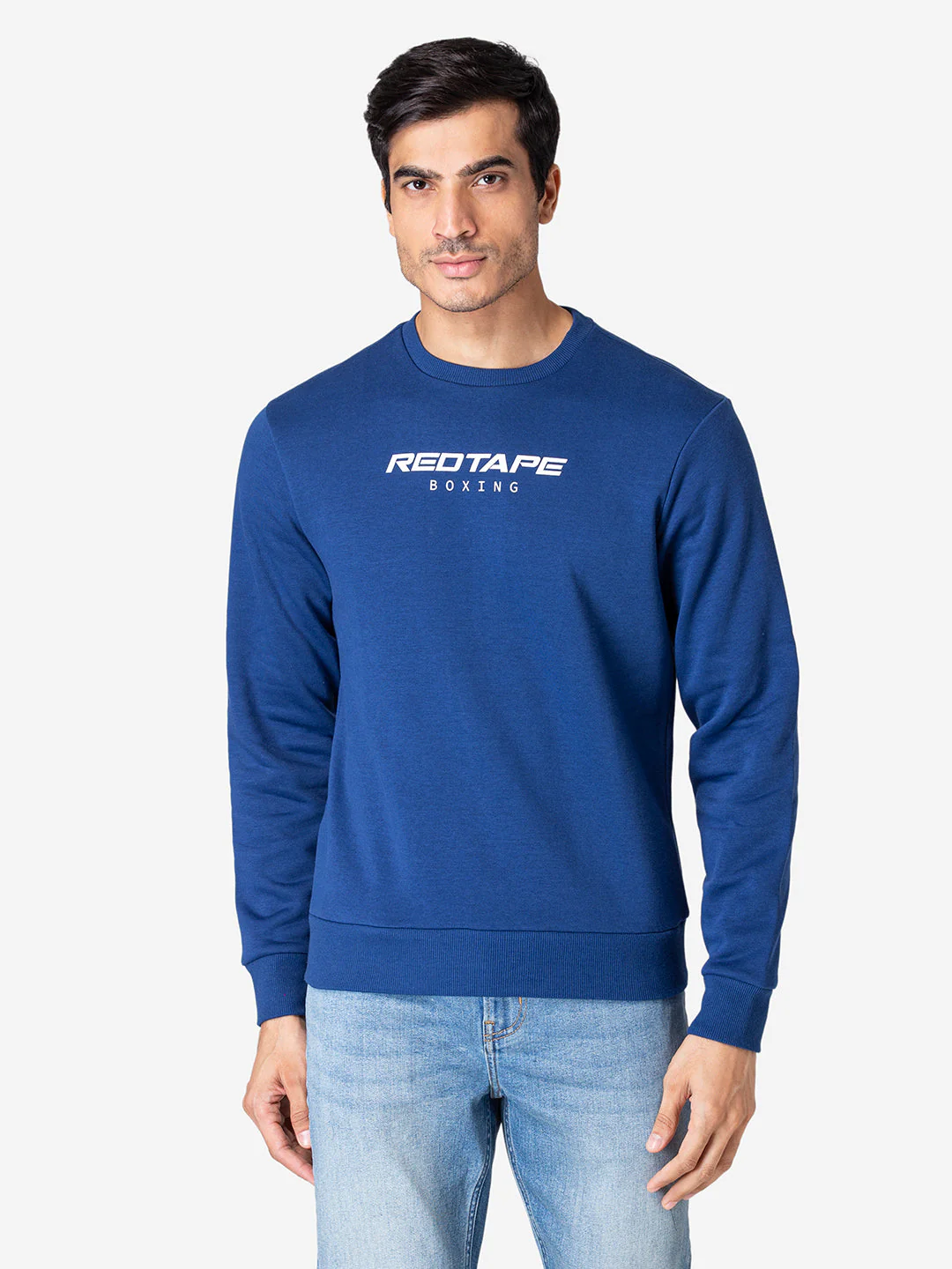 Men's Typographic Airforce Blue Sweatshirt