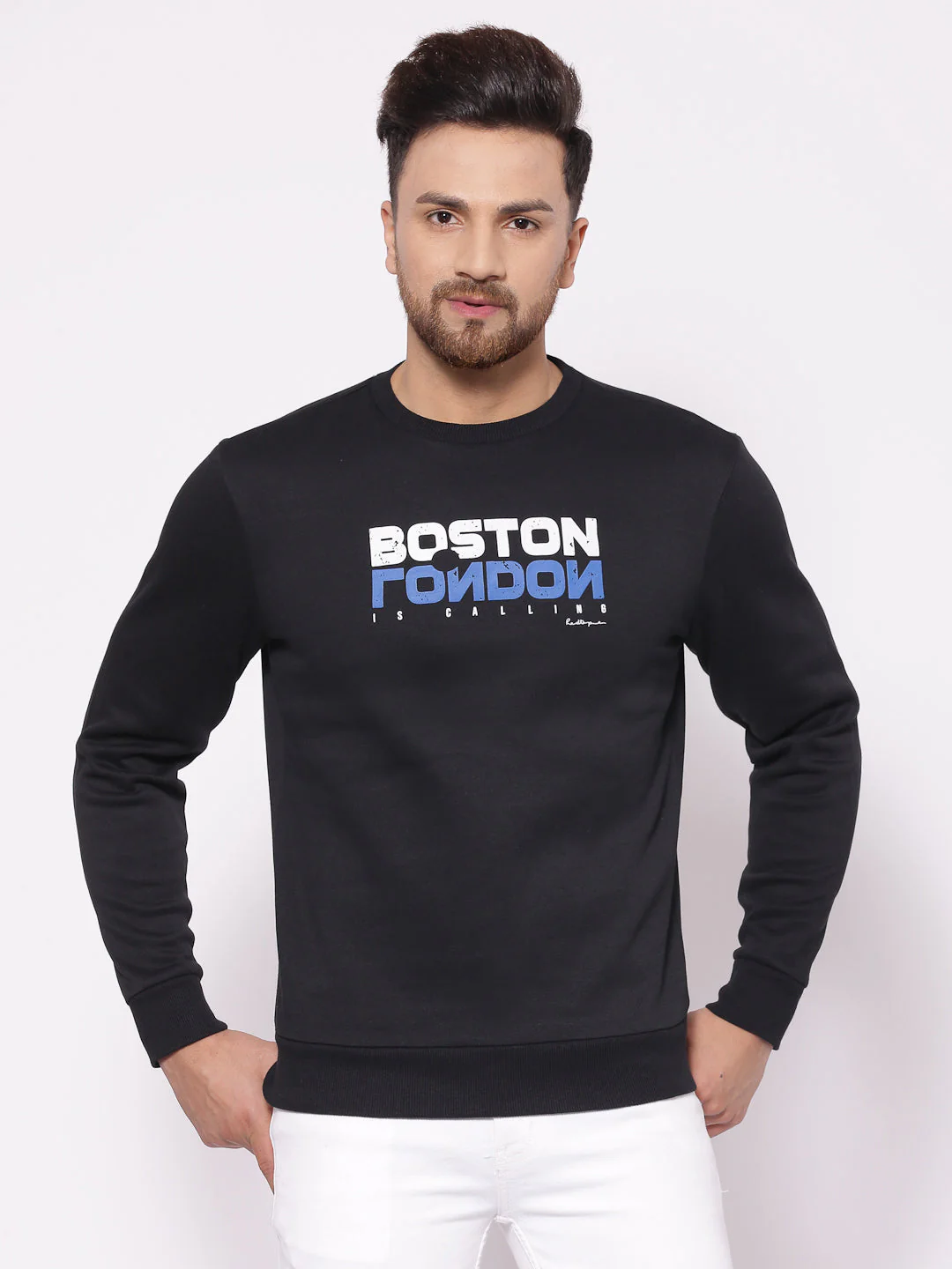 Men's Typographic Black Sweatshirt